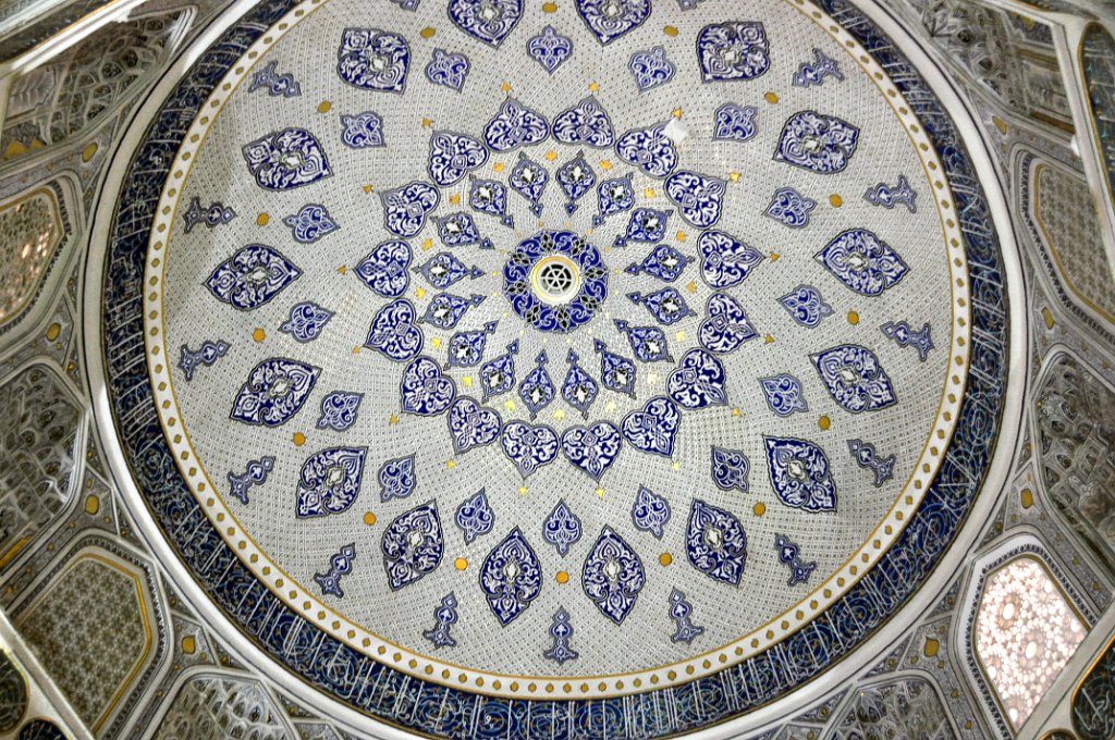 35 Samarcanda - cupola nella necropoli Shaki Zinda.JPG